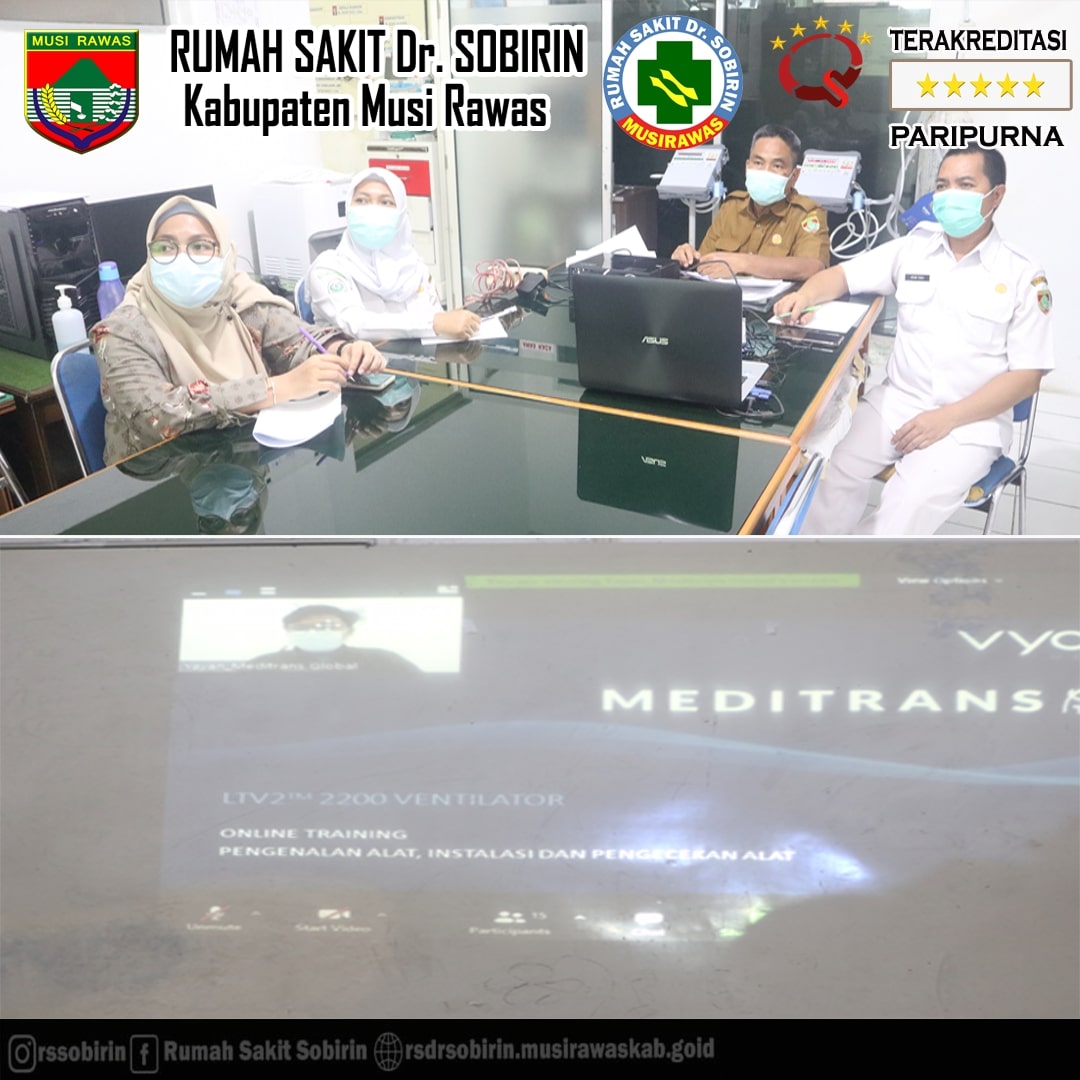 Bismillah. Pelatihan Penggunaan Ventilator Bagi Rumah Sakit Penerima Bantuan Ventilator LTV 2200 Provinsi Sumatera Selatan.